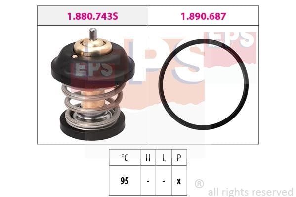 Eps 1.880.799 Thermostat, coolant 1880799: Buy near me in Poland at 2407.PL - Good price!