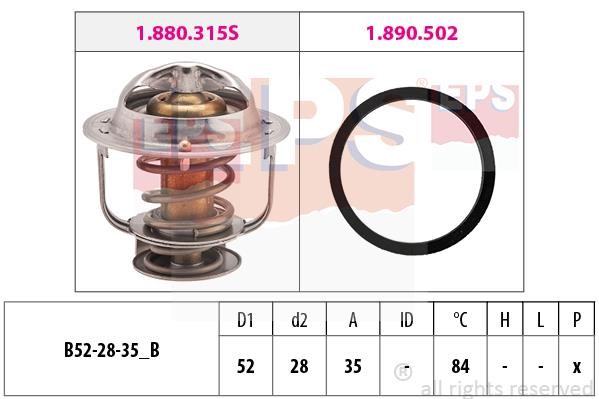 Eps 1.880.315 Thermostat, coolant 1880315: Buy near me in Poland at 2407.PL - Good price!