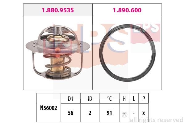 Eps 1.880.953 Thermostat, coolant 1880953: Buy near me in Poland at 2407.PL - Good price!