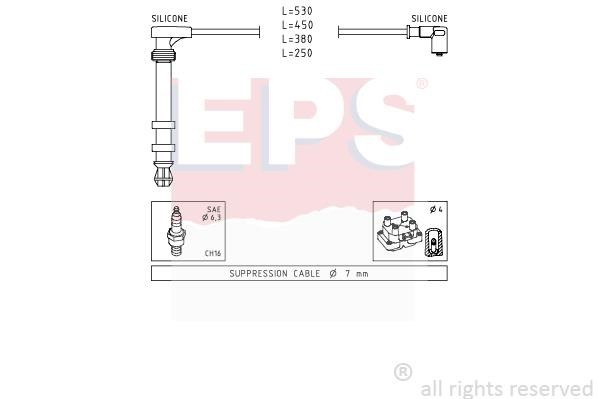 Eps 1501503 Przewody wysokiego napięcia, komplet 1501503: Dobra cena w Polsce na 2407.PL - Kup Teraz!