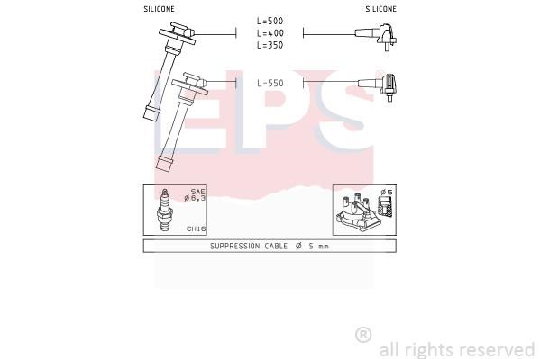 Eps 1501209 Ignition cable kit 1501209: Buy near me in Poland at 2407.PL - Good price!
