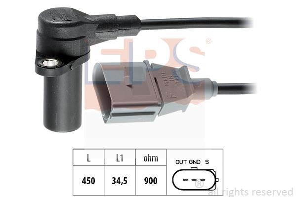 Eps 1.953.383 Crankshaft position sensor 1953383: Buy near me in Poland at 2407.PL - Good price!