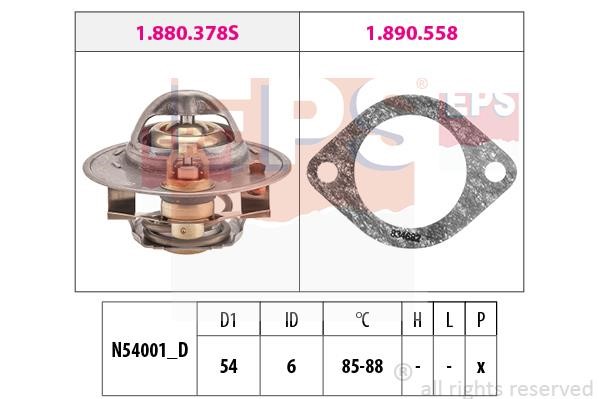 Eps 1.880.378 Thermostat, coolant 1880378: Buy near me in Poland at 2407.PL - Good price!