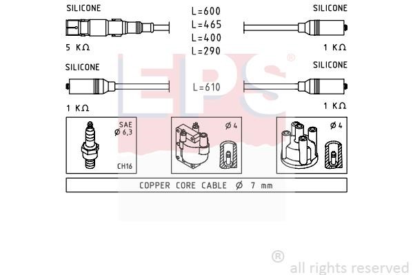 Eps 1501667 Ignition cable kit 1501667: Buy near me in Poland at 2407.PL - Good price!