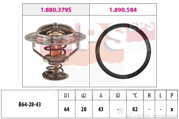 Eps 1.880.649 Thermostat, coolant 1880649: Buy near me in Poland at 2407.PL - Good price!