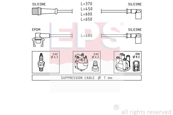 Eps 1500539 Zündkabel kit 1500539: Kaufen Sie zu einem guten Preis in Polen bei 2407.PL!