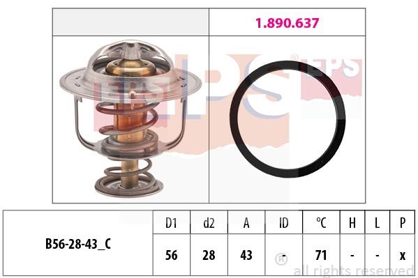 Eps 1.880.650 Thermostat, coolant 1880650: Buy near me in Poland at 2407.PL - Good price!