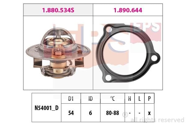 Eps 1.880.587 Thermostat, coolant 1880587: Buy near me in Poland at 2407.PL - Good price!