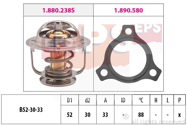 Eps 1.880.238 Thermostat, coolant 1880238: Buy near me at 2407.PL in Poland at an Affordable price!