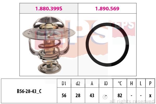 Eps 1.880.444 Thermostat, coolant 1880444: Buy near me at 2407.PL in Poland at an Affordable price!