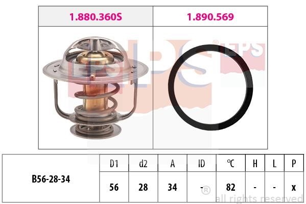 Eps 1.880.360 Thermostat, Kühlmittel 1880360: Bestellen Sie in Polen zu einem guten Preis bei 2407.PL!
