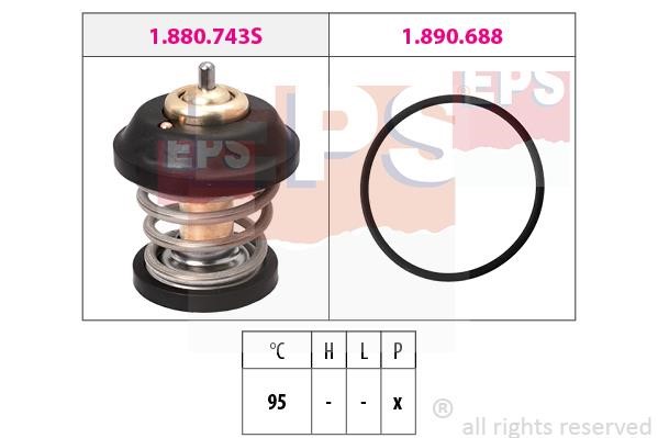 Eps 1.880.743 Thermostat, coolant 1880743: Buy near me in Poland at 2407.PL - Good price!