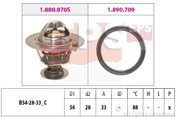 Eps 1.880.971 Thermostat, coolant 1880971: Buy near me in Poland at 2407.PL - Good price!