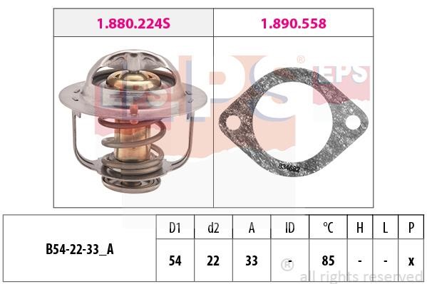 Eps 1.880.224 Thermostat, coolant 1880224: Buy near me in Poland at 2407.PL - Good price!