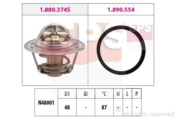 Eps 1.880.374 Thermostat, coolant 1880374: Buy near me at 2407.PL in Poland at an Affordable price!