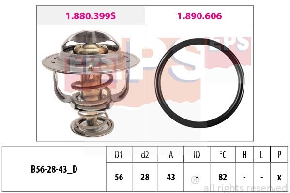 Eps 1.880.848 Thermostat, coolant 1880848: Buy near me in Poland at 2407.PL - Good price!