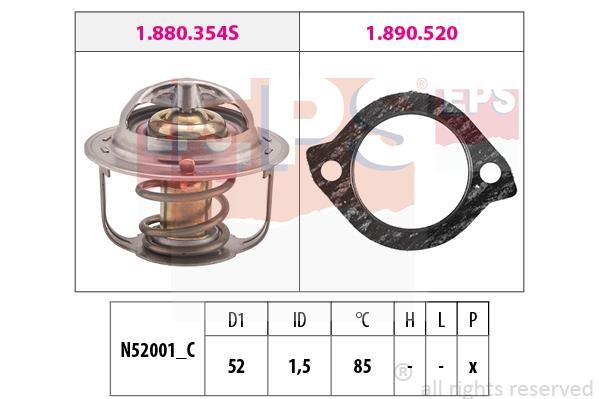 Eps 1.880.354 Thermostat, coolant 1880354: Buy near me in Poland at 2407.PL - Good price!