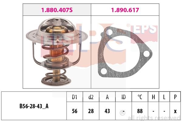 Eps 1880407 Thermostat, coolant 1880407: Buy near me in Poland at 2407.PL - Good price!