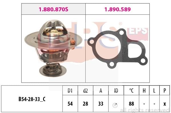 Eps 1.880.870 Thermostat, coolant 1880870: Buy near me in Poland at 2407.PL - Good price!