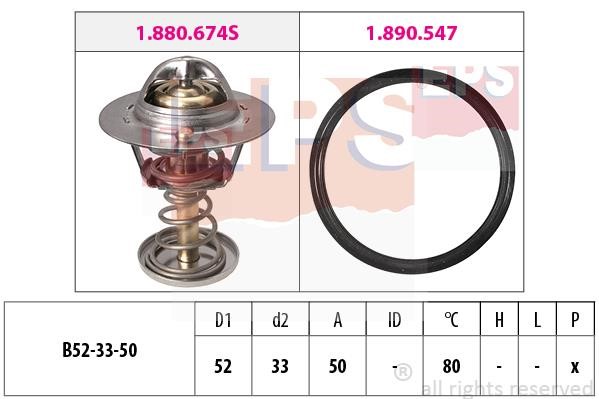 Eps 1.880.674 Thermostat, coolant 1880674: Buy near me in Poland at 2407.PL - Good price!