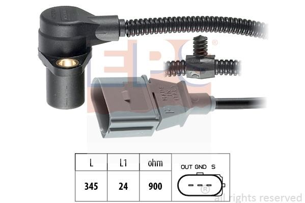 Eps 1.953.287 Crankshaft position sensor 1953287: Buy near me in Poland at 2407.PL - Good price!