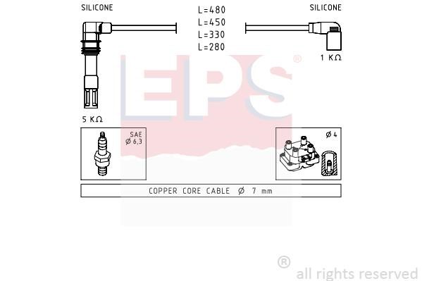 Eps 1501575 Przewody wysokiego napięcia, komplet 1501575: Dobra cena w Polsce na 2407.PL - Kup Teraz!