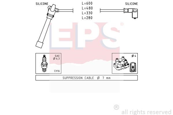 Eps 1501505 Ignition cable kit 1501505: Buy near me in Poland at 2407.PL - Good price!