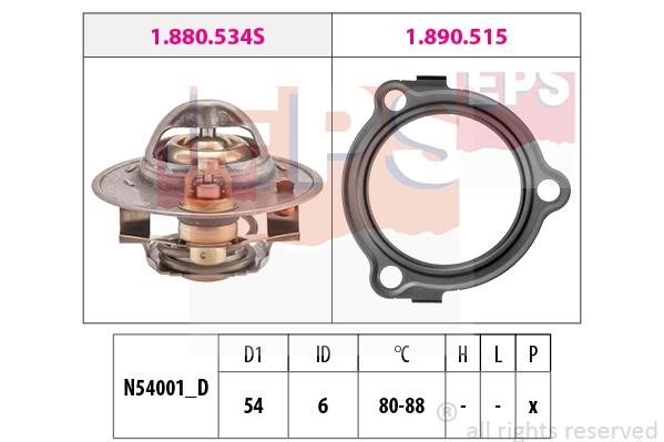 Eps 1.880.534 Thermostat, coolant 1880534: Buy near me in Poland at 2407.PL - Good price!