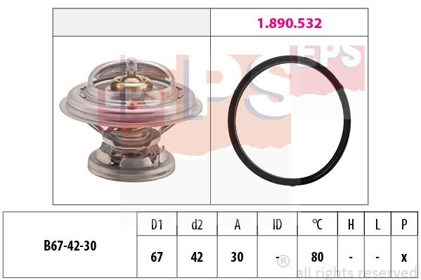 Eps 1.880.271 Thermostat, coolant 1880271: Buy near me in Poland at 2407.PL - Good price!