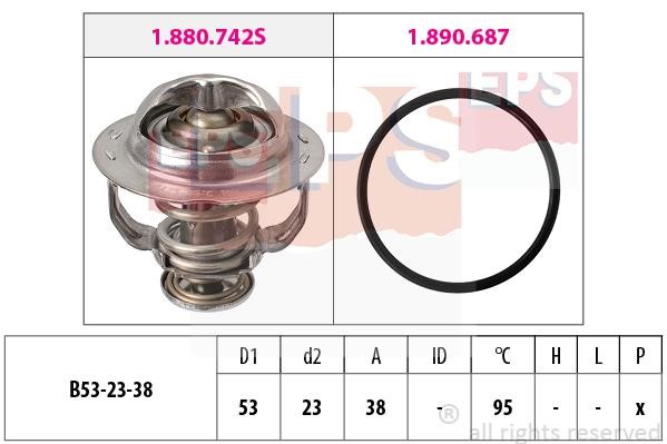 Eps 1.880.742 Thermostat, coolant 1880742: Buy near me in Poland at 2407.PL - Good price!