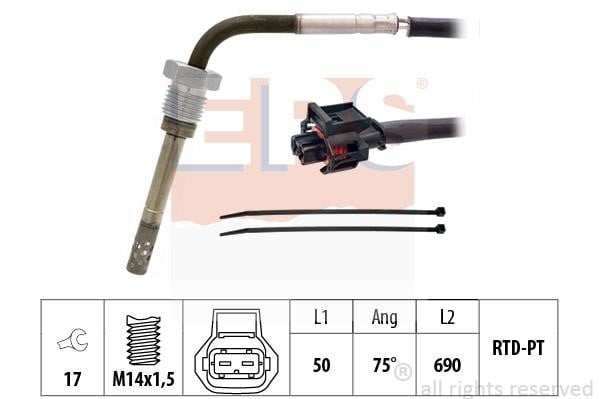 Eps 1.220.227 Exhaust gas temperature sensor 1220227: Buy near me in Poland at 2407.PL - Good price!