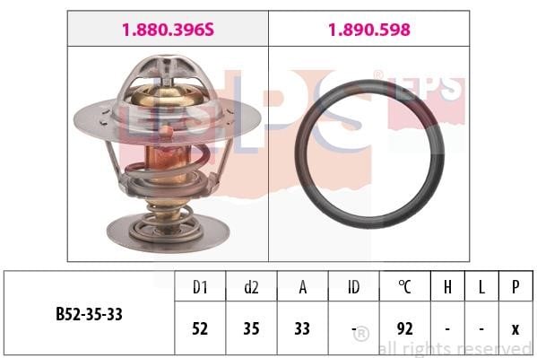 Eps 1.880.396 Thermostat, coolant 1880396: Buy near me in Poland at 2407.PL - Good price!
