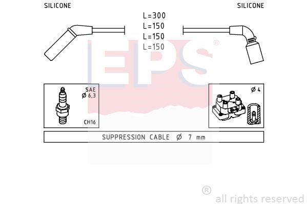 Eps 1.499.006 Ignition cable kit 1499006: Buy near me in Poland at 2407.PL - Good price!