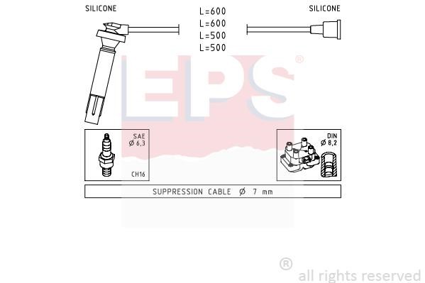 Eps 1501817 Przewody wysokiego napięcia, komplet 1501817: Dobra cena w Polsce na 2407.PL - Kup Teraz!