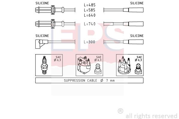 Eps 1501376 Ignition cable kit 1501376: Buy near me in Poland at 2407.PL - Good price!