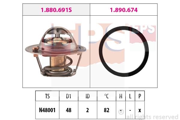 Eps 1.879.999 Thermostat, coolant 1879999: Buy near me in Poland at 2407.PL - Good price!