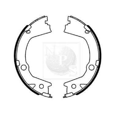 Nippon pieces S350G04 Brake shoe set S350G04: Buy near me at 2407.PL in Poland at an Affordable price!
