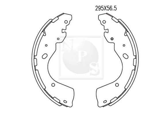 Nippon pieces N350N13 Колодки тормозные барабанные, комплект N350N13: Отличная цена - Купить в Польше на 2407.PL!