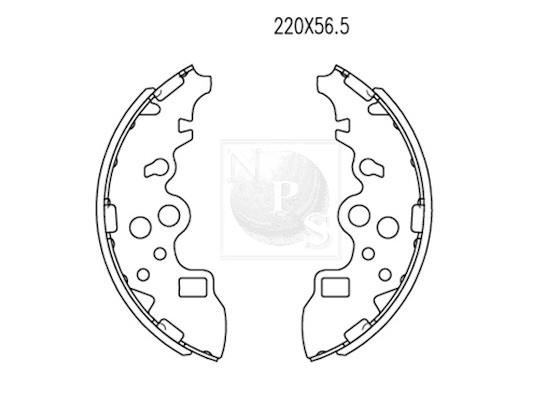 Nippon pieces M350A06 Brake shoe set M350A06: Buy near me in Poland at 2407.PL - Good price!