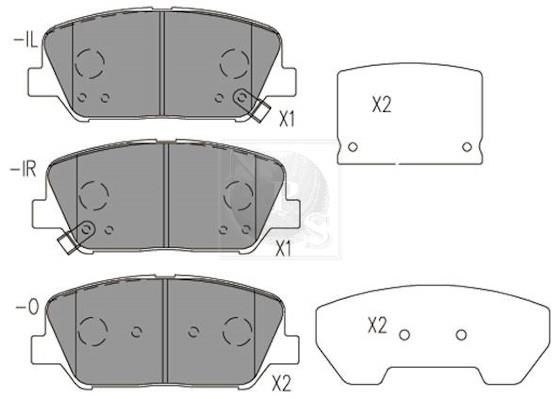 Nippon pieces H360I32 Brake Pad Set, disc brake H360I32: Buy near me in Poland at 2407.PL - Good price!