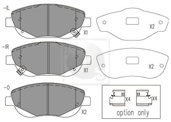 Nippon pieces T360A130 Brake Pad Set, disc brake T360A130: Buy near me in Poland at 2407.PL - Good price!