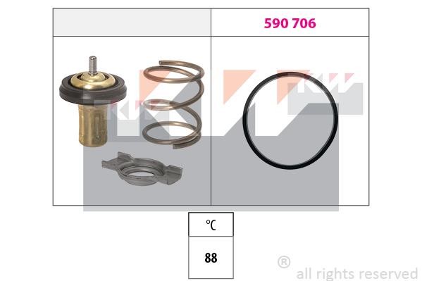 KW 580822 Thermostat, coolant 580822: Buy near me in Poland at 2407.PL - Good price!
