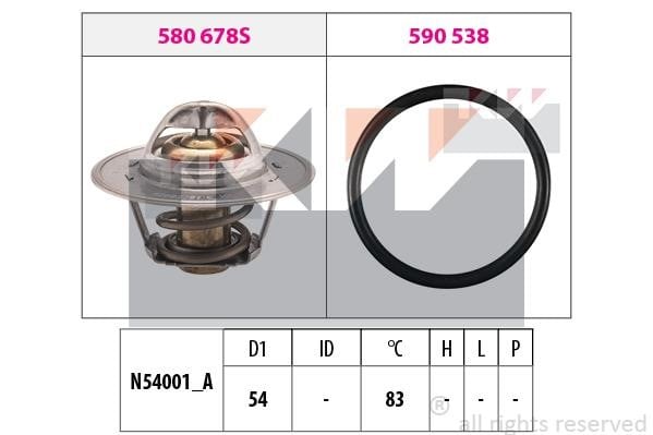 KW 580678 Thermostat, coolant 580678: Buy near me in Poland at 2407.PL - Good price!