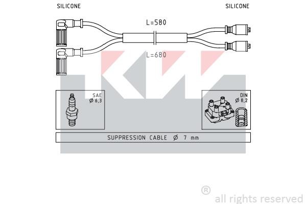 KW 359351 Провода высоковольтные, комплект 359351: Отличная цена - Купить в Польше на 2407.PL!