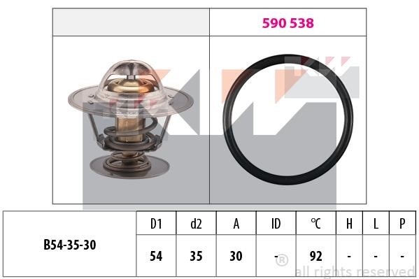 KW 580.279 Thermostat, coolant 580279: Buy near me in Poland at 2407.PL - Good price!