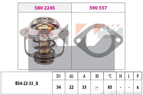 KW 580335 Thermostat, coolant 580335: Buy near me in Poland at 2407.PL - Good price!