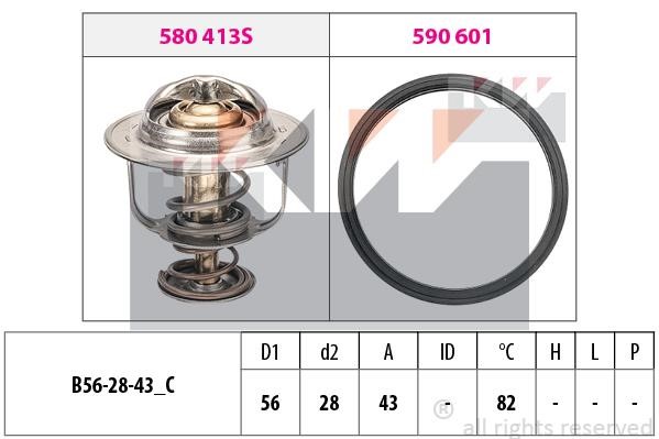 KW 580640 Thermostat, coolant 580640: Buy near me in Poland at 2407.PL - Good price!