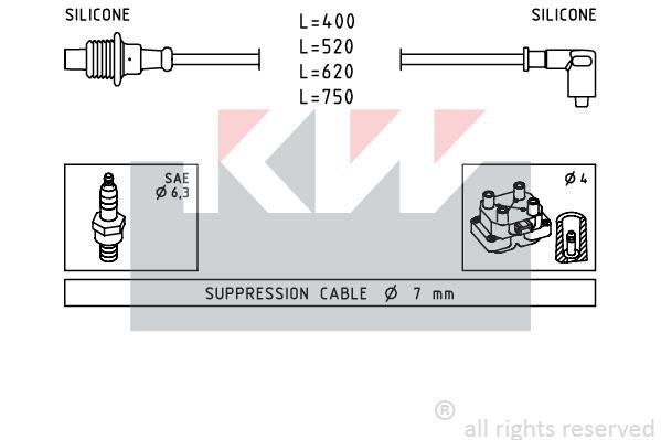 KW 359674 Zündkabel kit 359674: Kaufen Sie zu einem guten Preis in Polen bei 2407.PL!