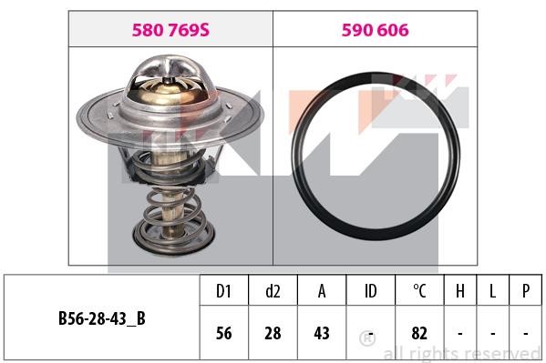 KW 580413 Thermostat, coolant 580413: Buy near me at 2407.PL in Poland at an Affordable price!
