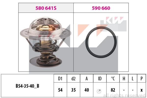 KW 580641 Termostat, środek chłodzący 580641: Dobra cena w Polsce na 2407.PL - Kup Teraz!